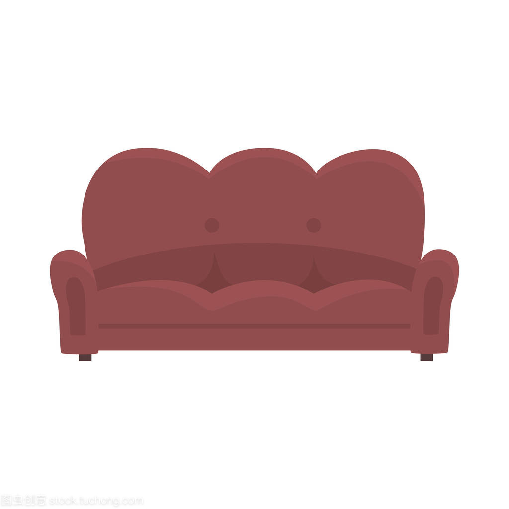 老式家具風情 棕色沙發矢量插圖的創意應用與技術發展